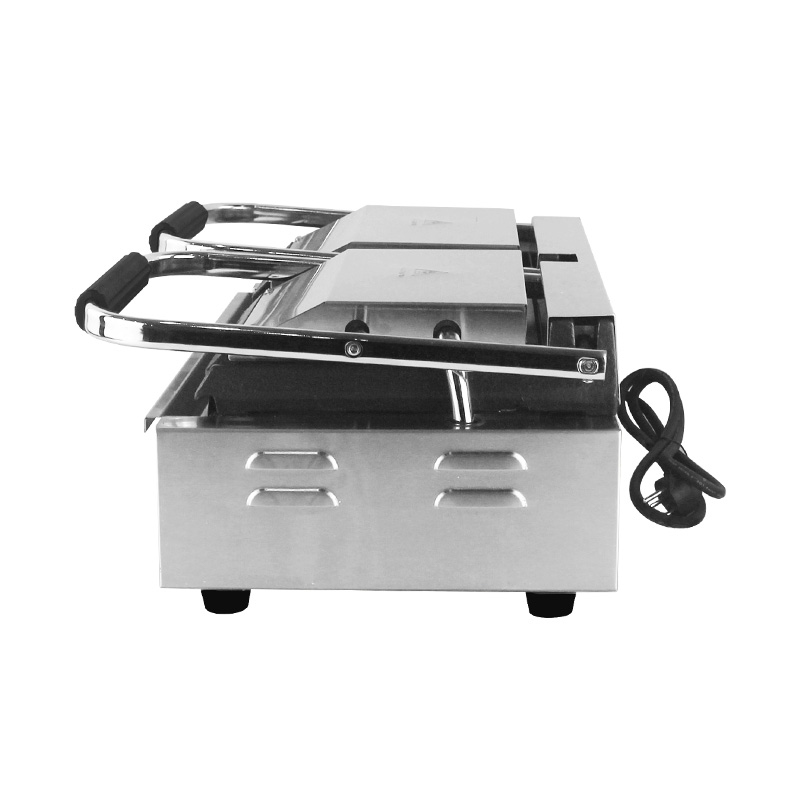 Mesin Dapur Panggangan Panini Piring Ganda Listrik Komersial Stainless Steel